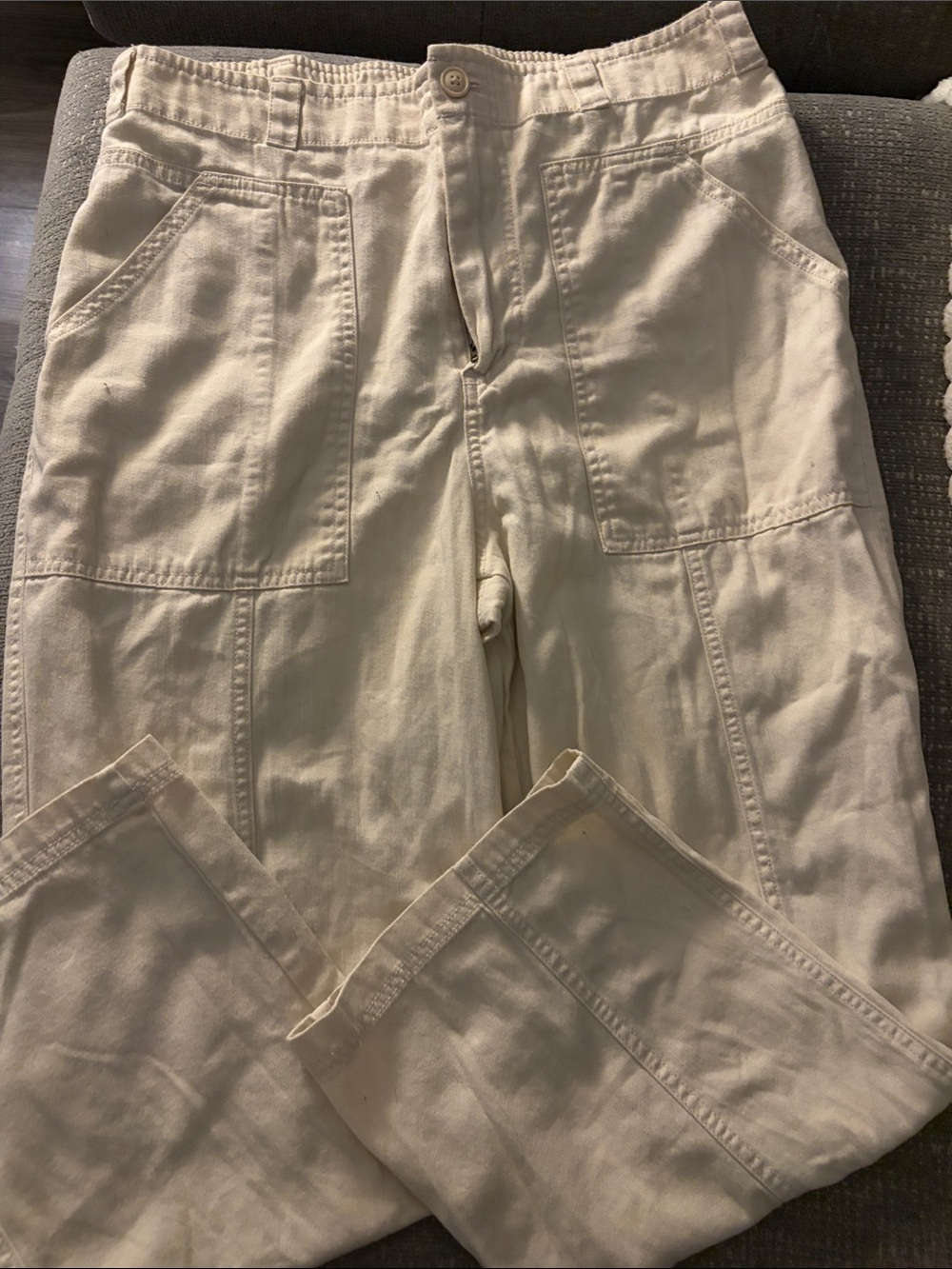 Universal Thread Cream Utility-Style Women's Trousers
